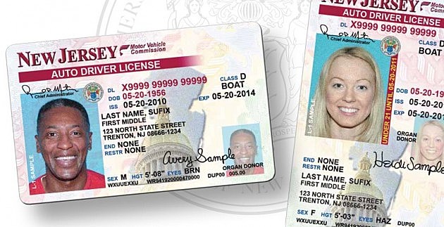 New jersey drivers license format